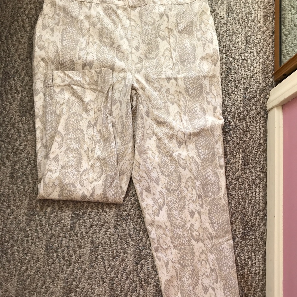 ISAAC Mizrahi 24/7 stretch trousers.  Beautiful Python print